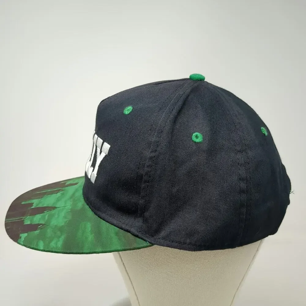 5 Panel Black Green One Size Philly Skyline Graphic Embroidered Snapback Hat